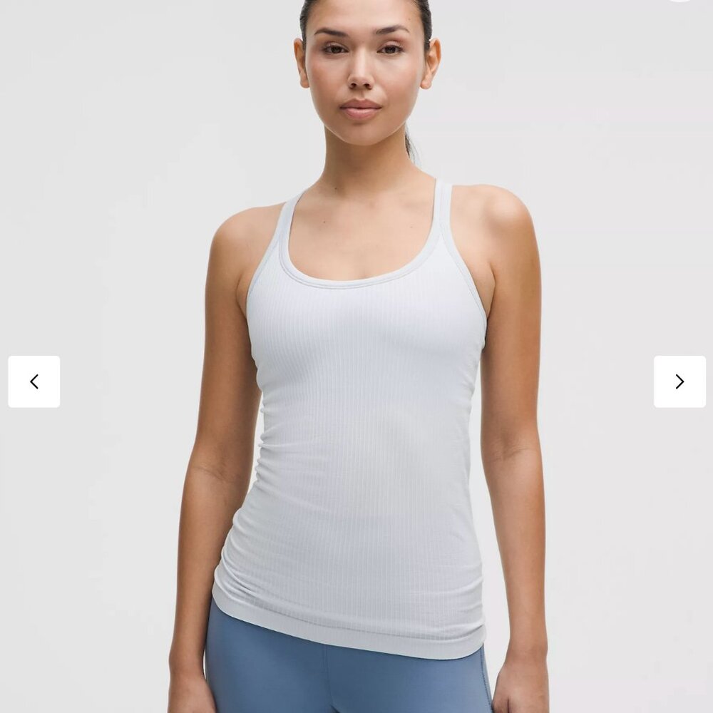 Lululemon Ebb to Street Tank Top - Women's Size 4 - Light Blue